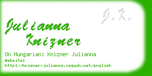 julianna knizner business card